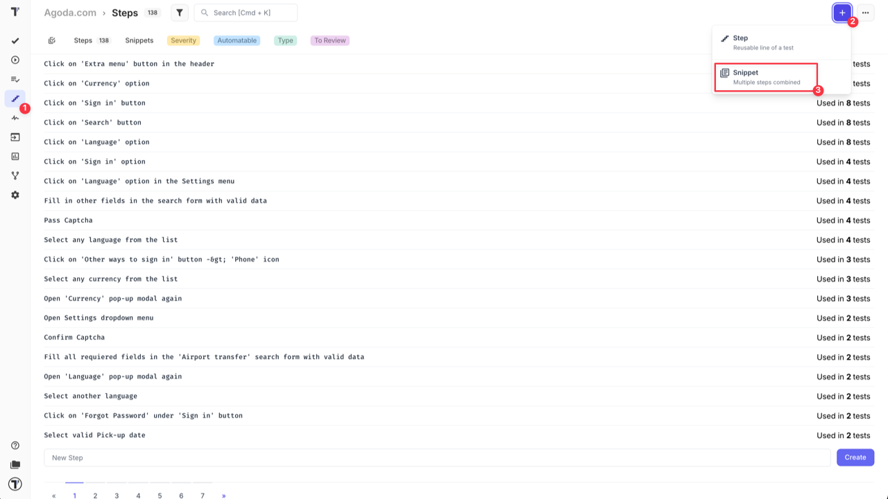 Testomat.io - Snippet