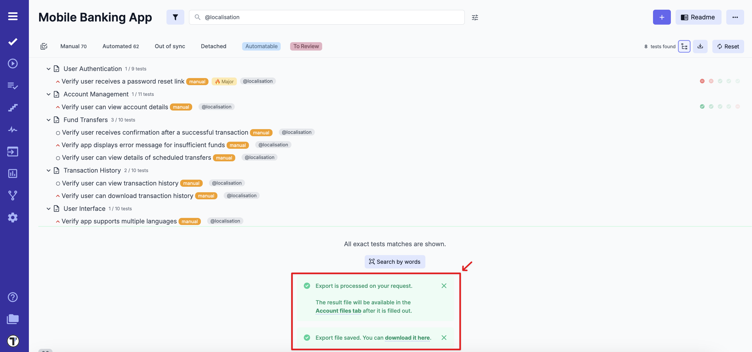 Account files and a link